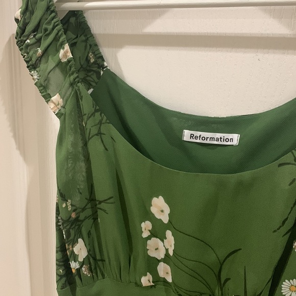 Reformation Demy Dress. Color:Lomita. Size XL. - Picture 9 of 10